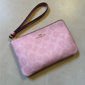 Coach corner zip Wristlet